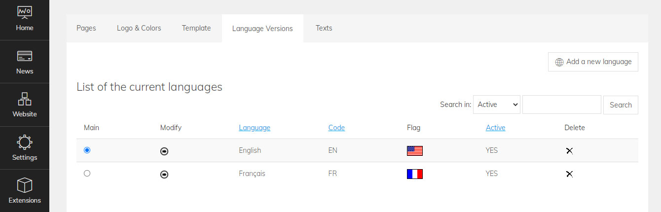 php news script gestionando las versiones de idioma