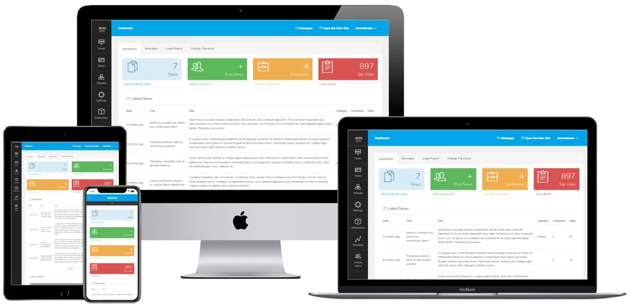 news website script admin panel