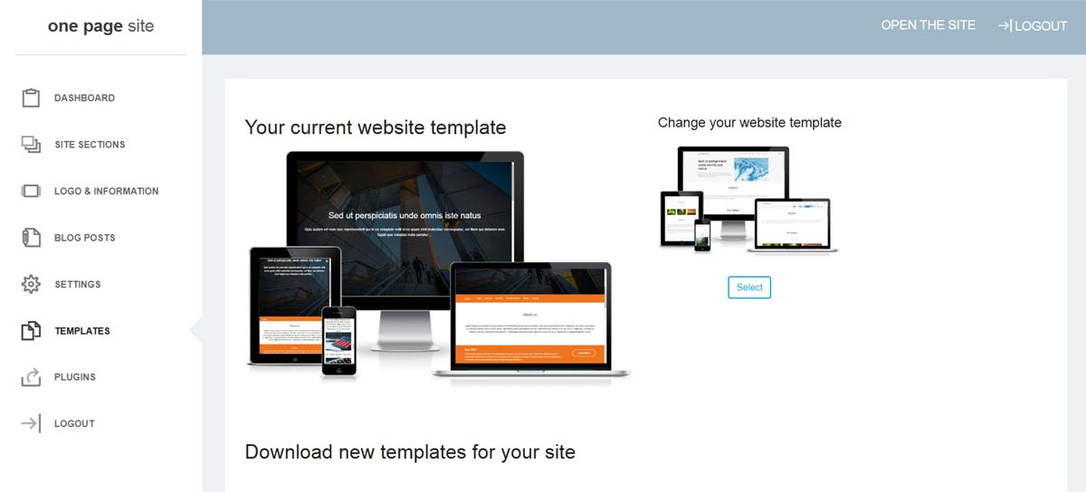responsive one page site script php