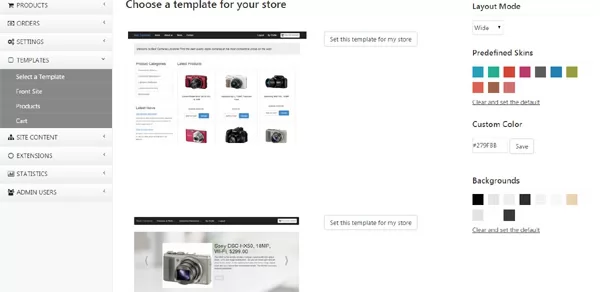 php store script templates and design