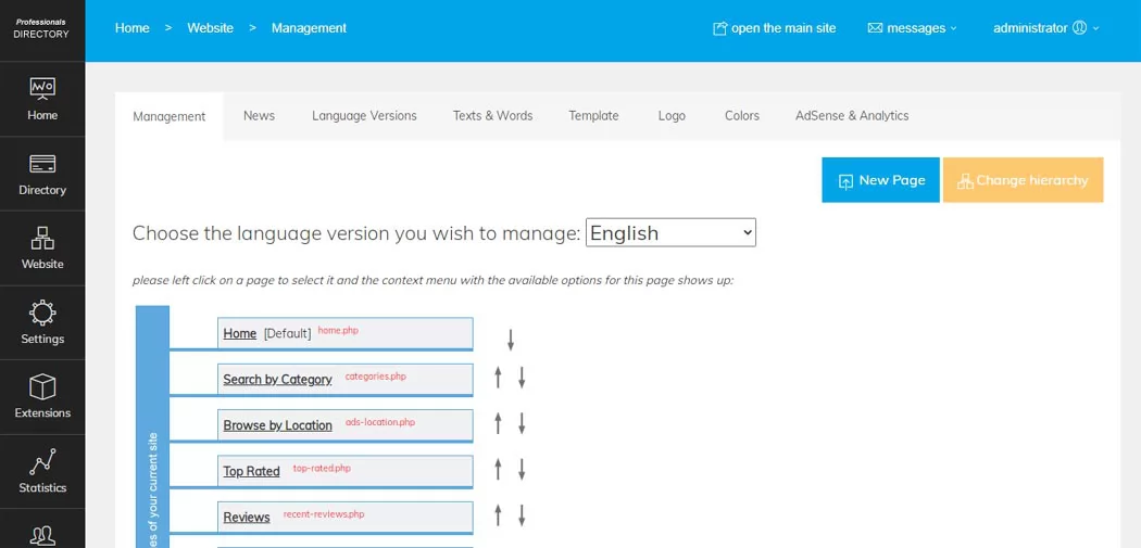 professionals directory php script website management page