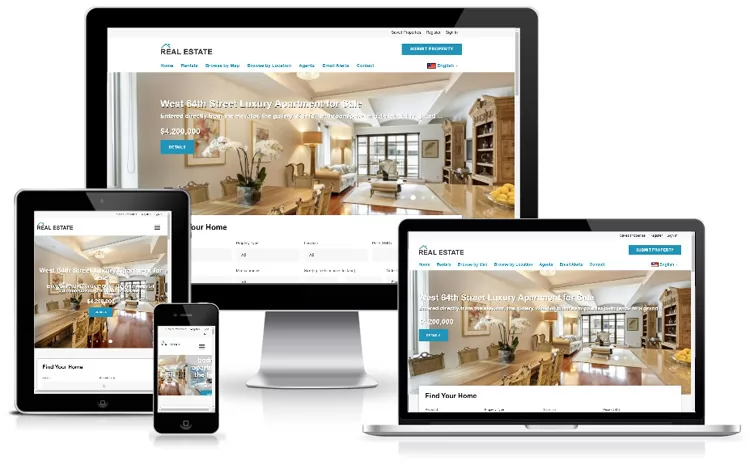 real estate portal php script responsive