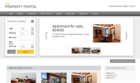 real estate portal template demo 1