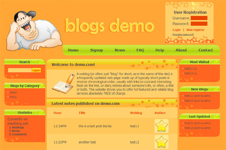 php software for hosting blogs