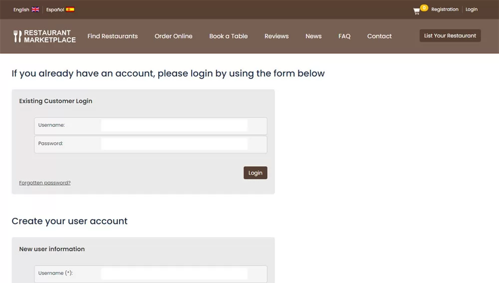 PHP Restaurant Marketplace Script checking out