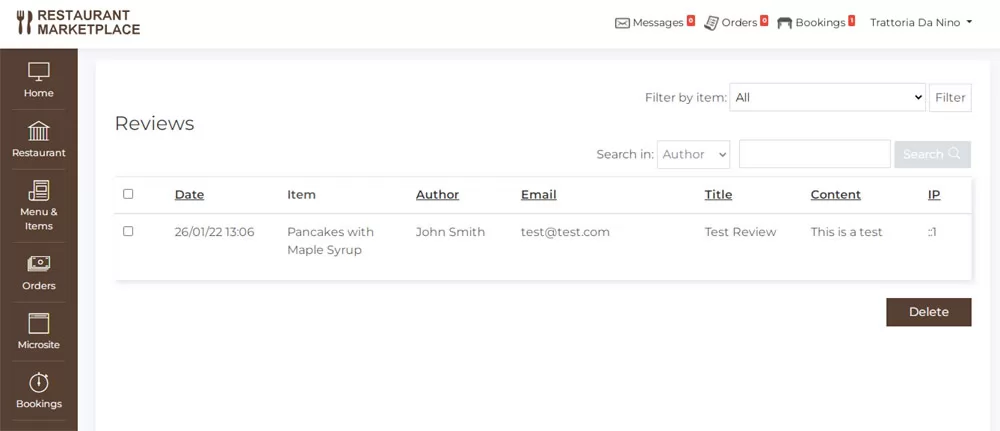 PHP Restaurant Marketplace Script product reviews