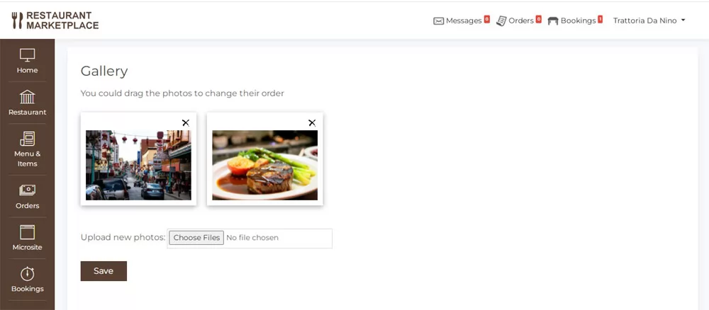 PHP Restaurant Marketplace Script restaurant gallery