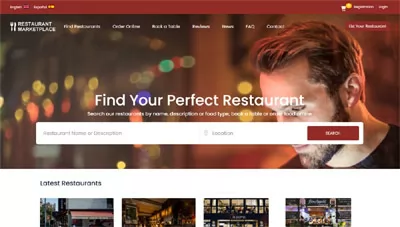 restaurant marketplace template color theme 3