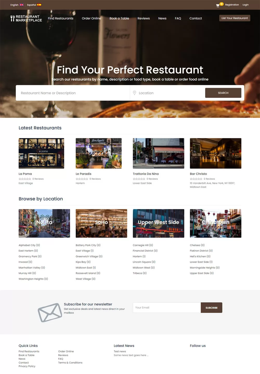 PHP Restaurant Marketplace Front - End PHP Restaurant Marketplace Script