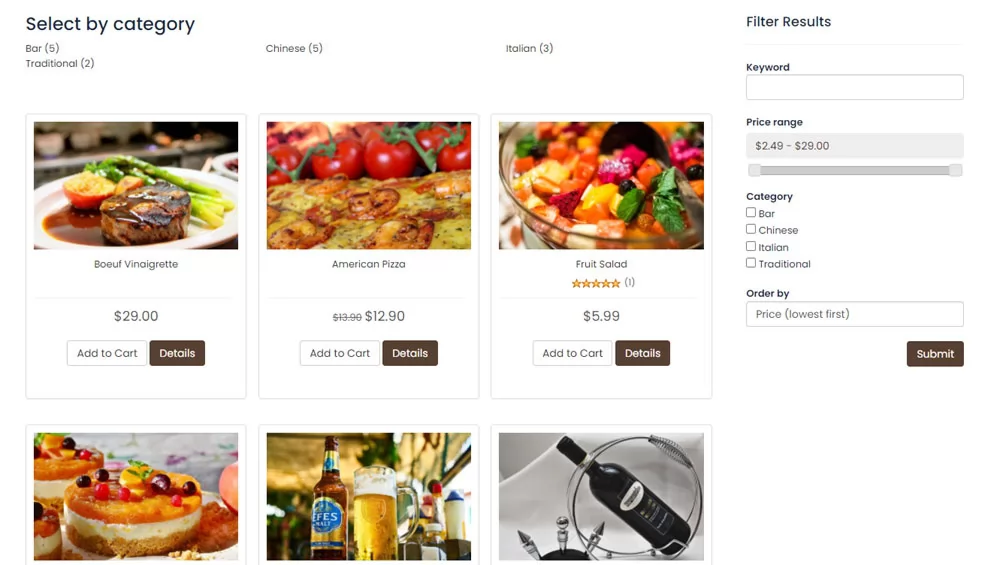 Ordering food online PHP Restaurant Marketplace Script