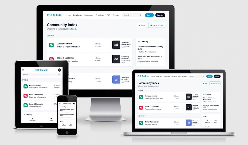 Представяме ви PHP Bulletin: Модерната и светкавично бърза платформа за общности