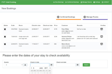 php hotel booking script