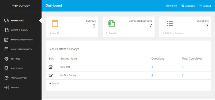  Download for free the new version of our PHP Survey script