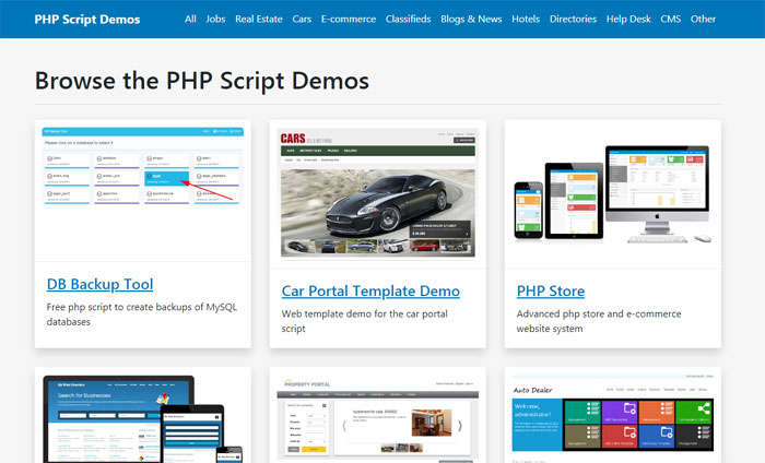 Consulte una colección de 63 demos y scripts diferentes en una página