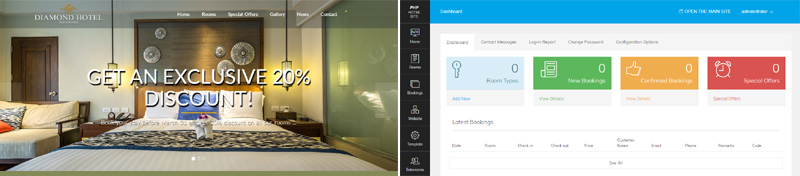 new software added - php hotel site 