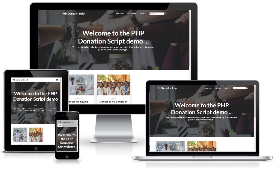 PHP Donation Script responsive demo
