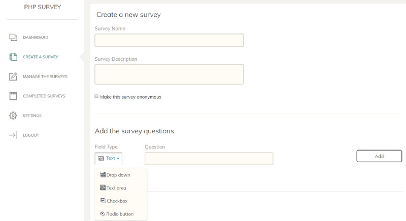 create online survey php script