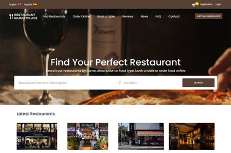PHP Restaurant Marketplace
