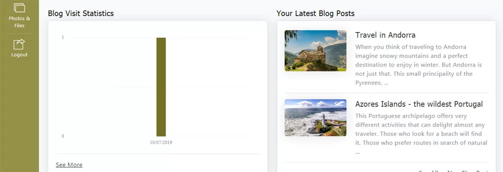 Nueva tabla de estadísticas del blog y referencias del blog