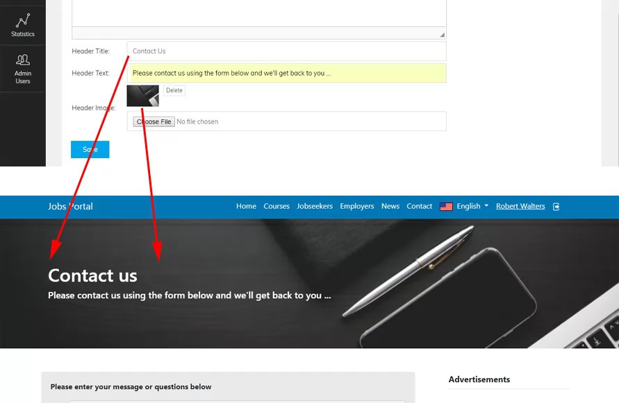 Nueva función para editar y crear encabezados de página personalizados con imágenes de fondo