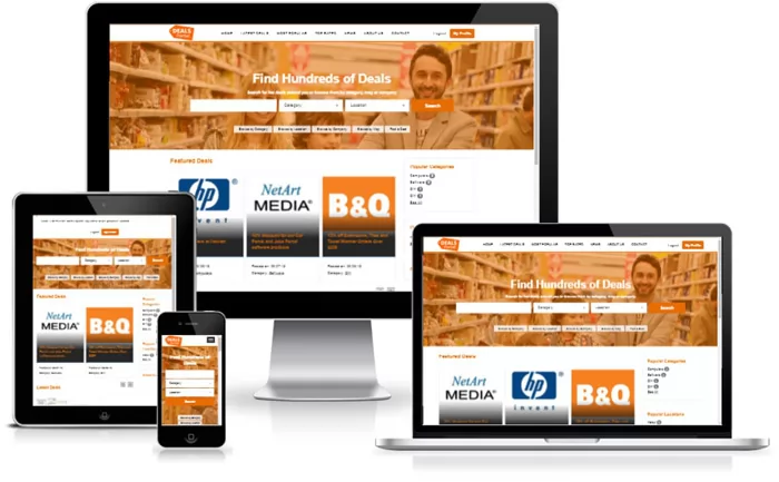 software web responsivo de venda de cupons de compra