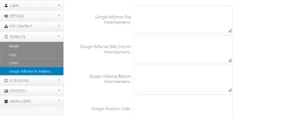 intégration google adsense et analytics script emploi