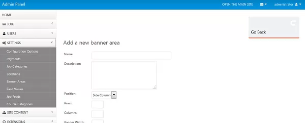 jobs Improved banners functionality