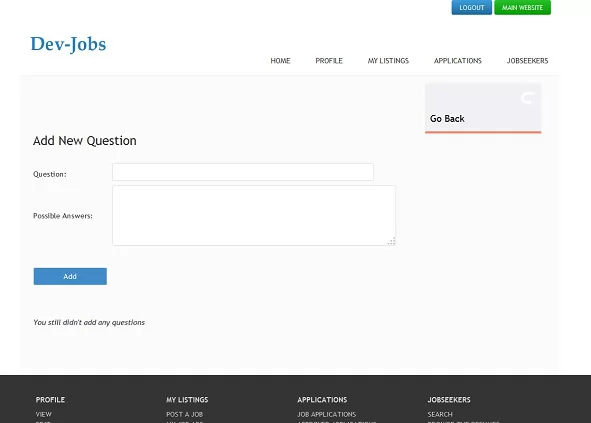 questionnaires de candidature site emploi