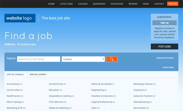 Portail d'Emploi: Exemple d'intégration de modèle