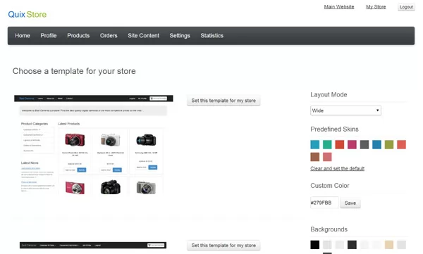 Shopping Virtual PHP: Escolher um modelo (template)