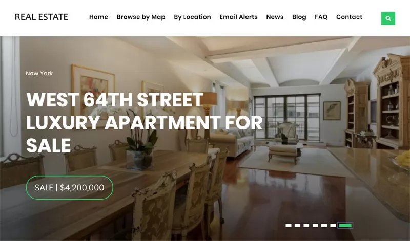 PHP Real Estate Agency Example of template integration