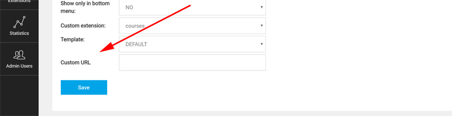 php job script New functionality to set custom URLs for the website pages