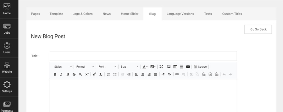 php job script New Blog Functionality