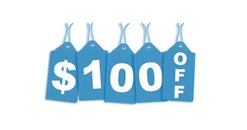 $100 off for 10 of our products