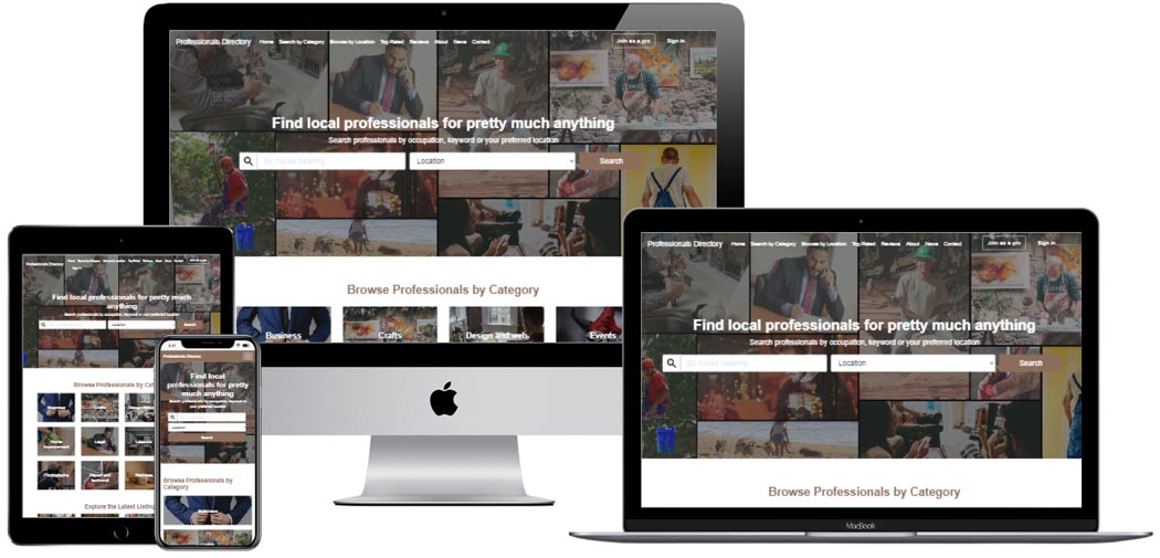 php professionals directory script