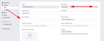 Configuring the users log in with a Facebook account - how to create APP ID and Secret
