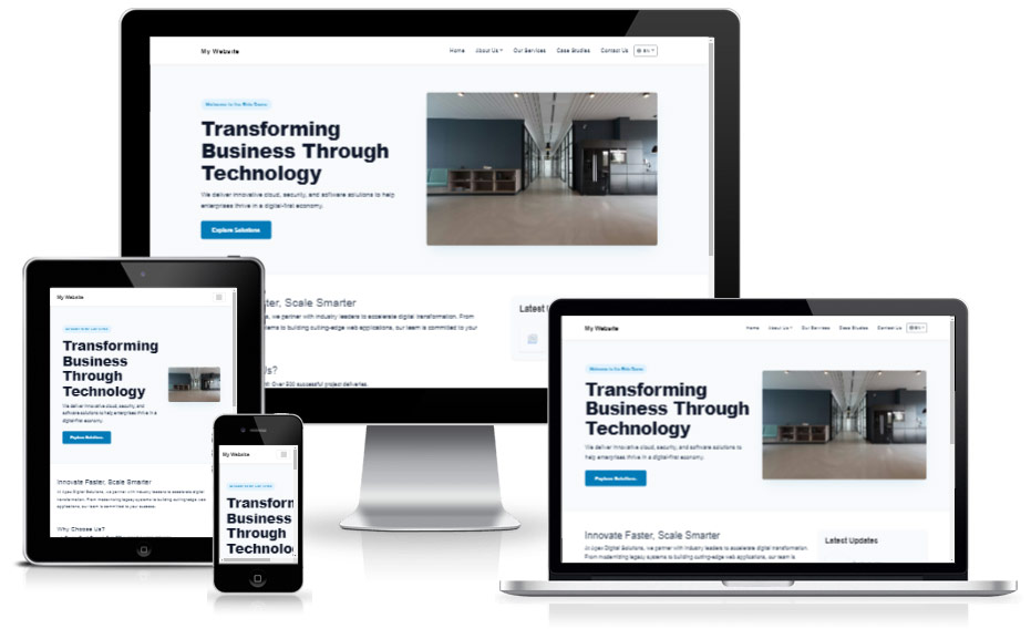 WebSiteAdmin CMS frontend demo